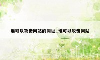 谁可以攻击网站的网址_谁可以攻击网站