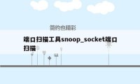 端口扫描工具snoop_socket端口扫描