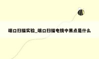 端口扫描实验_端口扫描电镜中黑点是什么