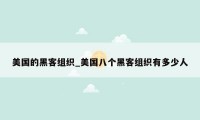 美国的黑客组织_美国八个黑客组织有多少人