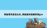 网站受攻击怎么办_网站被攻击解析到gov