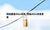 网站遭遇ddos攻击_网站ddos攻击现象