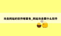 攻击网站的软件哪里有_网站攻击要什么软件