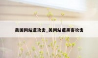 美国网站遭攻击_美网站遭黑客攻击