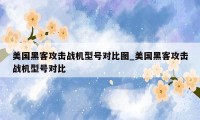 美国黑客攻击战机型号对比图_美国黑客攻击战机型号对比