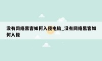 没有网络黑客如何入侵电脑_没有网络黑客如何入侵