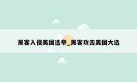黑客入侵美国选举_黑客攻击美国大选