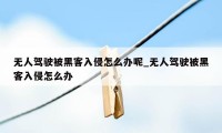 无人驾驶被黑客入侵怎么办呢_无人驾驶被黑客入侵怎么办