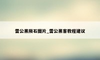 雷公黑陨石图片_雷公黑客教程建议