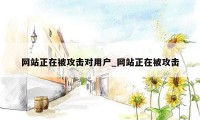 网站正在被攻击对用户_网站正在被攻击