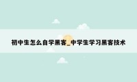 初中生怎么自学黑客_中学生学习黑客技术