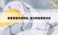 查看黑客攻击网站_查分网站黑客攻击