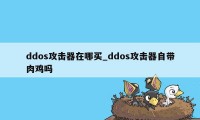 ddos攻击器在哪买_ddos攻击器自带肉鸡吗