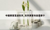 中国黑客宣战乐天_乐天黑客攻击是那个