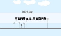黑客网络连接_黑客没网络