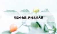 网络攻击战_网络攻防大战