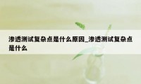 渗透测试复杂点是什么原因_渗透测试复杂点是什么