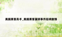 美国黑客高手_美国黑客漏洞事件后续剧情