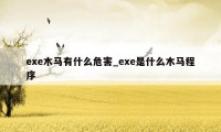 exe木马有什么危害_exe是什么木马程序