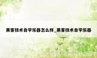 黑客技术自学乐器怎么样_黑客技术自学乐器