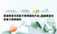 美国黑客攻击案子视频播放大全_美国黑客攻击案子视频播放