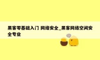 黑客零基础入门 网络安全_黑客网络空间安全专业