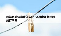 网站遇到cc攻击怎么办_cc攻击几分钟网站打不开