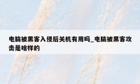 电脑被黑客入侵后关机有用吗_电脑被黑客攻击是啥样的