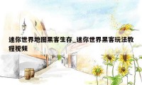 迷你世界地图黑客生存_迷你世界黑客玩法教程视频