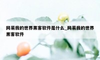 网易我的世界黑客软件是什么_网易我的世界黑客软件