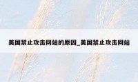美国禁止攻击网站的原因_美国禁止攻击网站