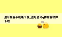 盗号黑客手机版下载_盗号盗号q神黑客软件下载