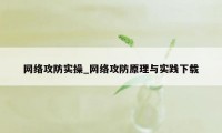 网络攻防实操_网络攻防原理与实践下载