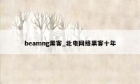 beamng黑客_北电网络黑客十年