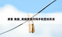 黑客 美国_美国黑客代码手机壁纸高清