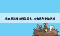 攻击黑灰非法网站罪名_攻击黑灰非法网站