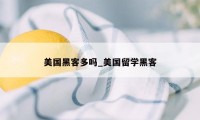 美国黑客多吗_美国留学黑客