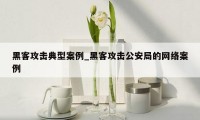 黑客攻击典型案例_黑客攻击公安局的网络案例