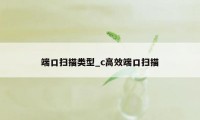 端口扫描类型_c高效端口扫描