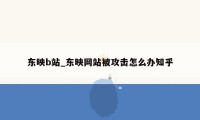 东映b站_东映网站被攻击怎么办知乎
