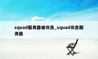 squad服务器被攻击_squad攻击服务器