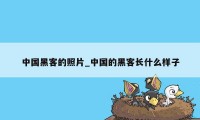 中国黑客的照片_中国的黑客长什么样子