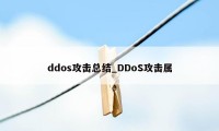 ddos攻击总结_DDoS攻击属