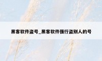 黑客软件盗号_黑客软件强行盗别人的号