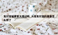 支付宝被黑客入侵过吗_入侵支付宝的黑客怎么样了