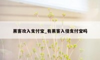 黑客攻入支付宝_有黑客入侵支付宝吗