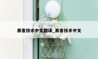 黑客技术中文翻译_黑客技术中文