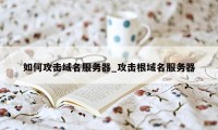 如何攻击域名服务器_攻击根域名服务器